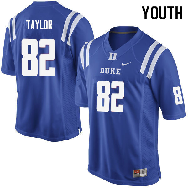 Youth #82 Chris Taylor Duke Blue Devils College Football Jerseys Sale-Blue - Click Image to Close